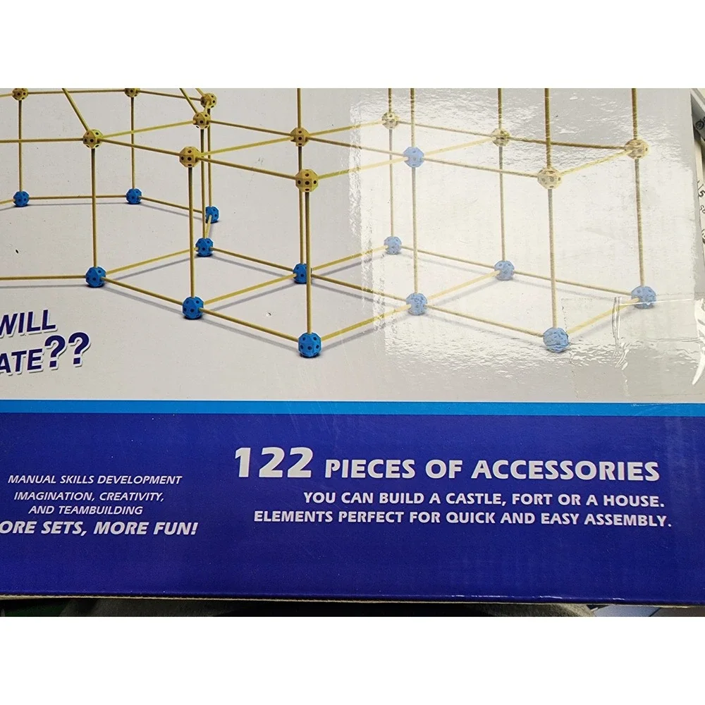 Yukok STEM Building Kit for Kids 122 Pcs Fort Construction Set Ages 3+ New